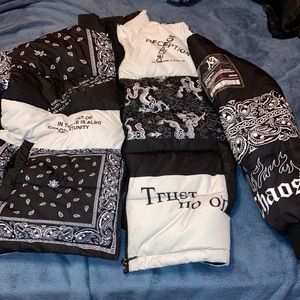Jk Attire Men Chaos Coat Graffiti Print 
